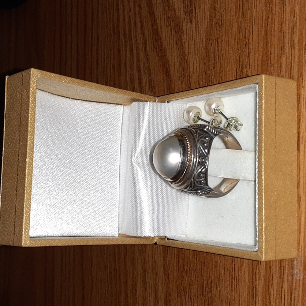 Sterling silver and 18K gold accent ring